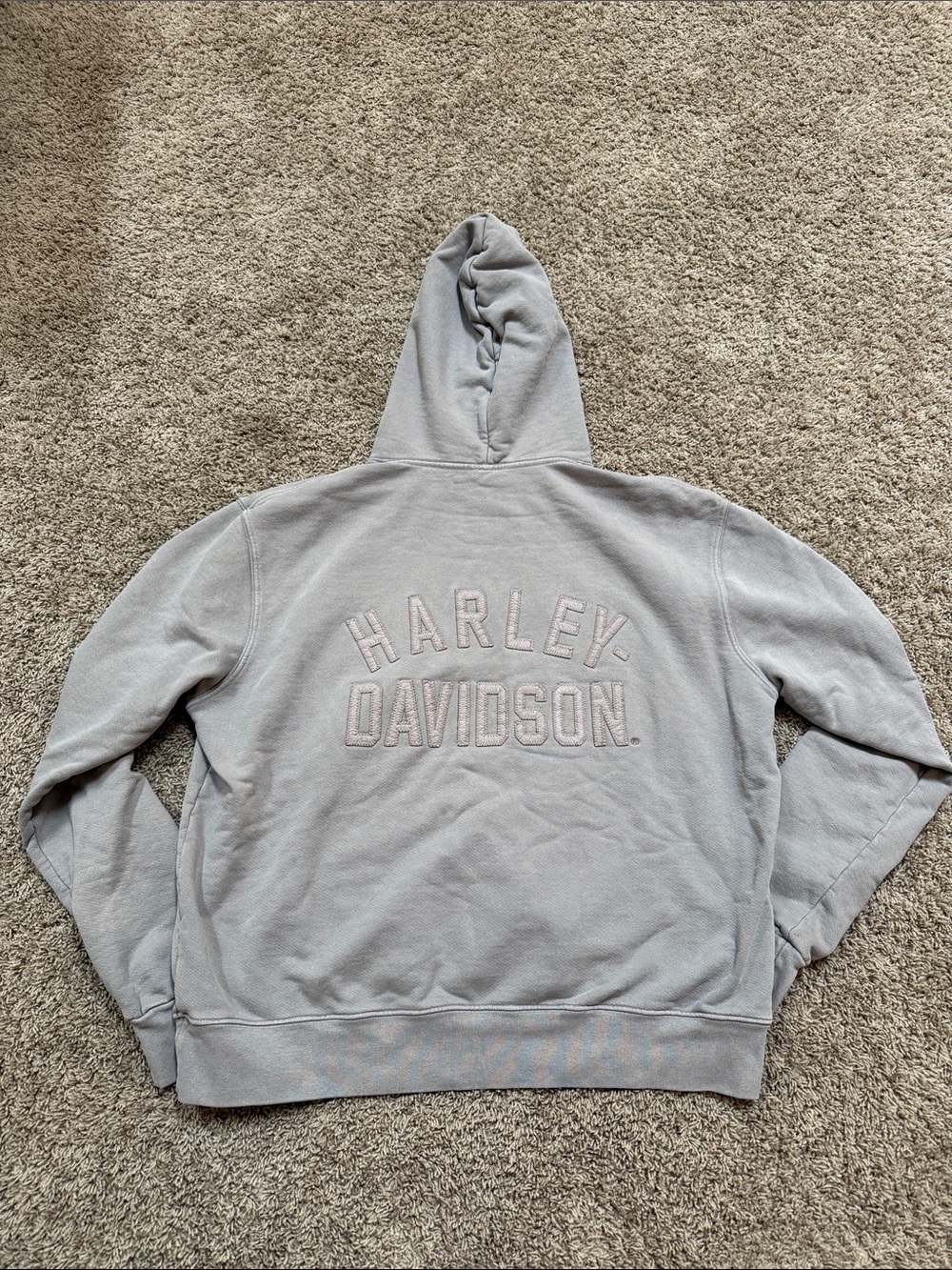 Harley-Davidson x Jason Mamoa “On the Roam” Grey Heavy Cotton Hoodie Large